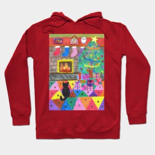 Christmas Scene Drawing Hoodie